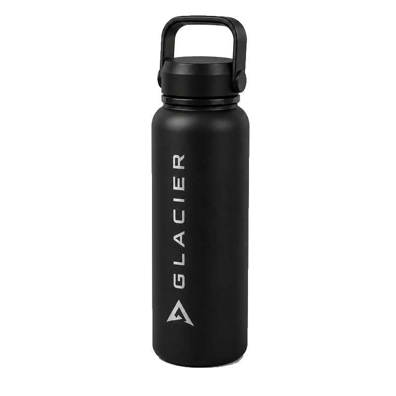 GLACIER bottle with branding